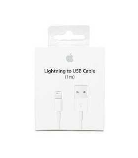 CABLE LIGHTNING USB BLANC 1m D'ORIGINE APPLE EN BOITE BLISTER POUR IPHONE