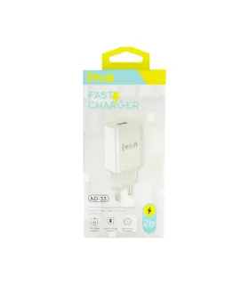 Chargeur Secteur Fast IVON+Cable usb CE 2,1A